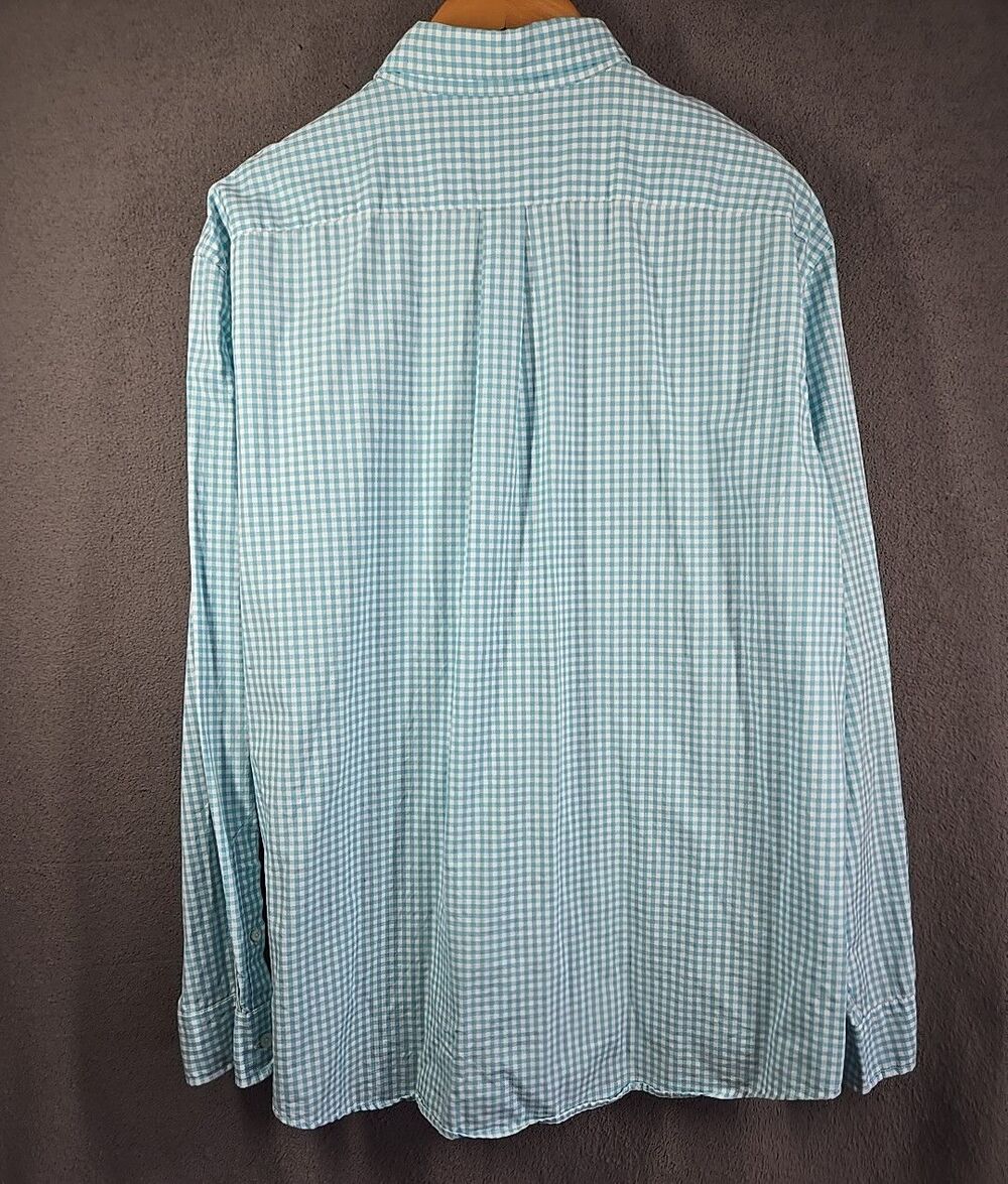 Vineyard Vines Shirt Mens XXL Green Check Tucker Classic Fit Long Sleeve Gingham - Picture 8 of 13